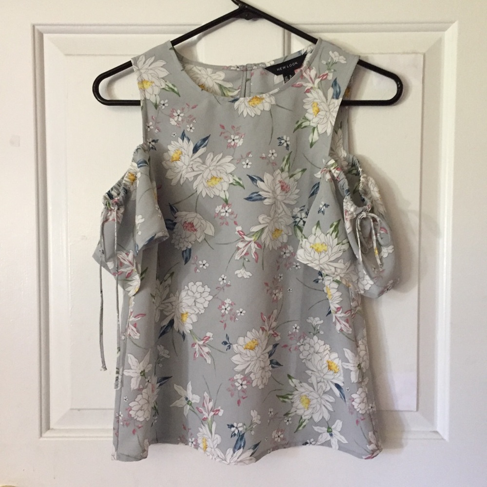 New Look Floral Cold Shoulder Blouse